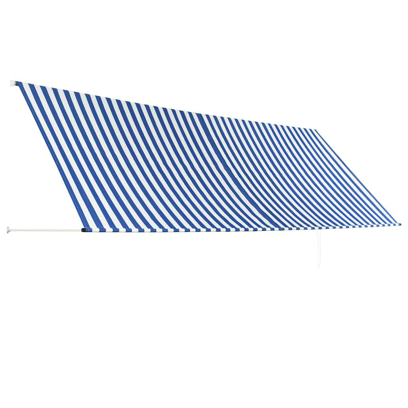 vidaXL feltekerhető kék és fehér napellenző 400 x 150 cm