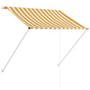 vidaXL feltekerhető sárga és fehér napellenző 150 x 150 cm