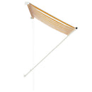 vidaXL feltekerhető sárga és fehér napellenző 150 x 150 cm
