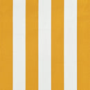 vidaXL feltekerhető sárga és fehér napellenző 150 x 150 cm