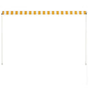 vidaXL feltekerhető sárga és fehér napellenző 200 x 150 cm