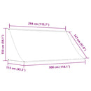 vidaXL feltekerhető sárga és fehér napellenző 300 x 150 cm