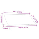 vidaXL feltekerhető sárga és fehér napellenző 400 x 150 cm