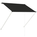 vidaXL feltekerhető antracitszürke napellenző 150 x 150 cm