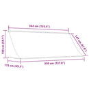 vidaXL feltekerhető antracitszürke napellenző 350 x 150 cm