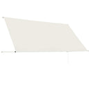 vidaXL feltekerhető krémszínű napellenző 300 x 150 cm