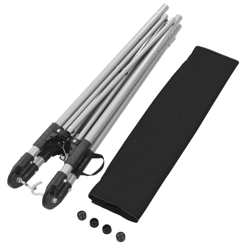 vidaXL fekete függőágy összecsukható állvánnyal