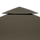 vidaXL tópszínű kétszintes pavilon tetőponyva 310 g/m², 3 x 3 m