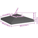 vidaXL tópszínű kétszintes pavilon tetőponyva 310 g/m², 3 x 3 m