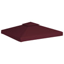 vidaXL bordó kétszintes pavilon tetőponyva 310 g/m², 3 x 3 m