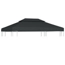 vidaXL antracitszürke kétszintes pavilon tetőponyva 310 g/m² 4 x 3 m