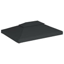 vidaXL antracitszürke kétszintes pavilon tetőponyva 310 g/m² 4 x 3 m
