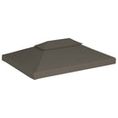 vidaXL tópszínű kétszintes pavilon tetőponyva 310 g/m² 4 x 3 m