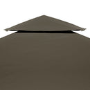 vidaXL tópszínű kétszintes pavilon tetőponyva 310 g/m² 4 x 3 m