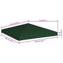vidaXL zöld pavilon tetőponyva 310 g/m², 3 x 3 m