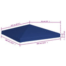vidaXL kék pavilon tetőponyva 310 g/m², 3 x 3 m