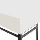 vidaXL krémfehér pavilon tetőponyva 310 g/m², 4 x 3 m