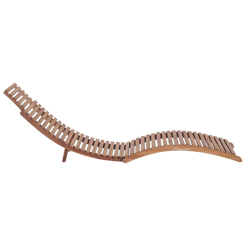 vidaXL összecsukható tömör tíkfa napozóágy