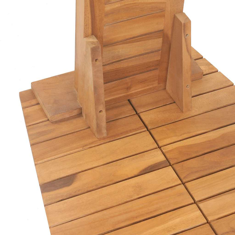 vidaXL tömör tíkfa kerti zuhany 70 x 75 x 204 cm