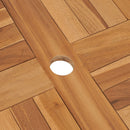 vidaXL tömör tíkfa összecsukható kerti asztal 85 x 76 cm