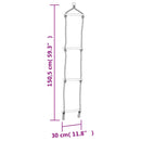 vidaXL kék PE hinta kötéllétrával és mászókövek