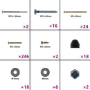 vidaXL kék PE hinta kötéllétrával és mászókövek