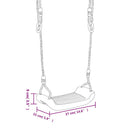 vidaXL kék polietilénnel hinta kötéllétrával