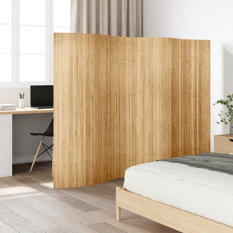 vidaXL természetes színű bambusz paraván 250 x 165 cm