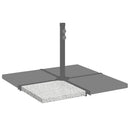vidaXL négyszögletes szürke gránit napernyőtalp, 25 kg