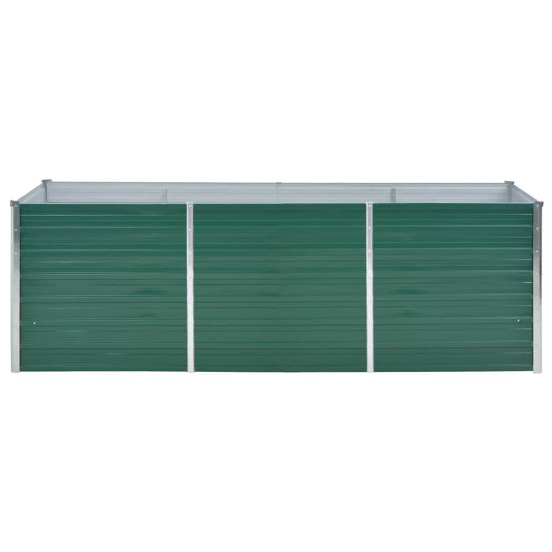 vidaXL zöld horganyzott acél kerti magaságyás 240 x 80 x 77 cm