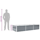 vidaXL szürke horganyzott acél kerti magaságyás 240 x 80 x 45 cm