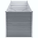 vidaXL szürke horganyzott acél kerti magaságyás 320 x 80 x 77 cm