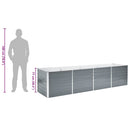 vidaXL szürke horganyzott acél kerti magaságyás 320 x 80 x 77 cm