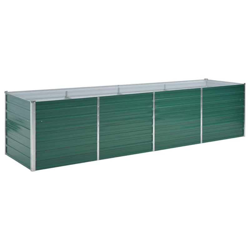 vidaXL zöld horganyzott acél kerti magaságyás 320 x 80 x 77 cm