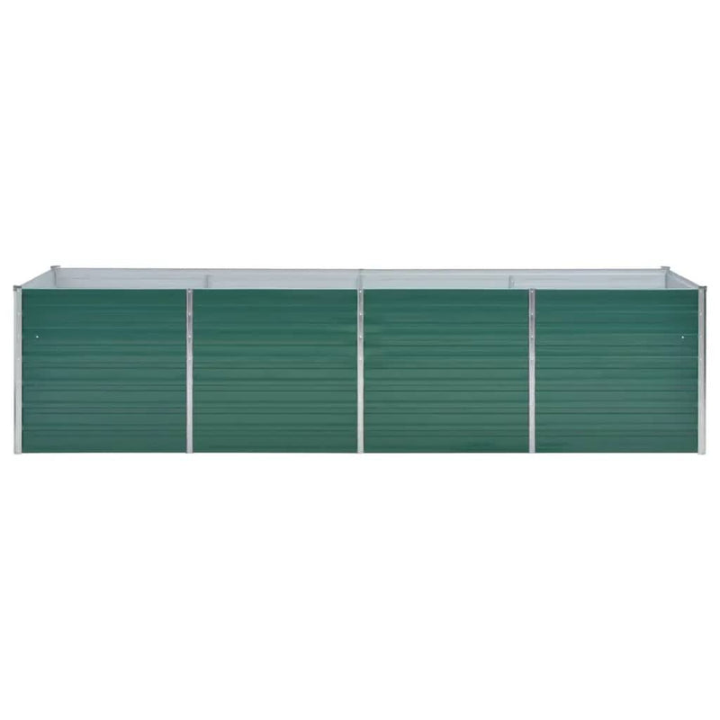 vidaXL zöld horganyzott acél kerti magaságyás 320 x 80 x 77 cm