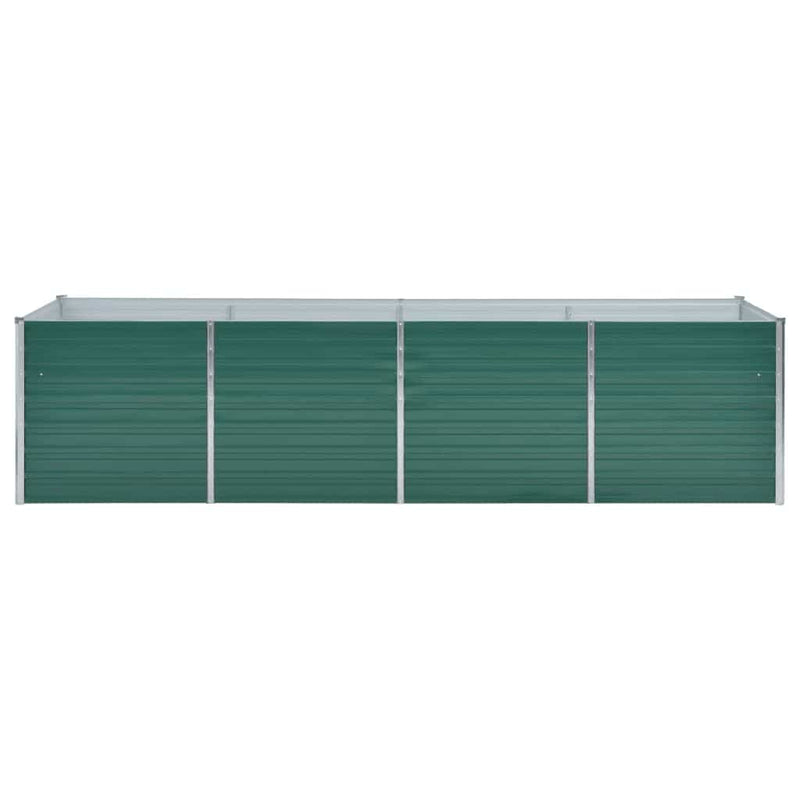vidaXL zöld horganyzott acél kerti magaságyás 320 x 80 x 77 cm