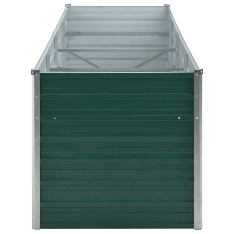 vidaXL zöld horganyzott acél kerti magaságyás 320 x 80 x 77 cm