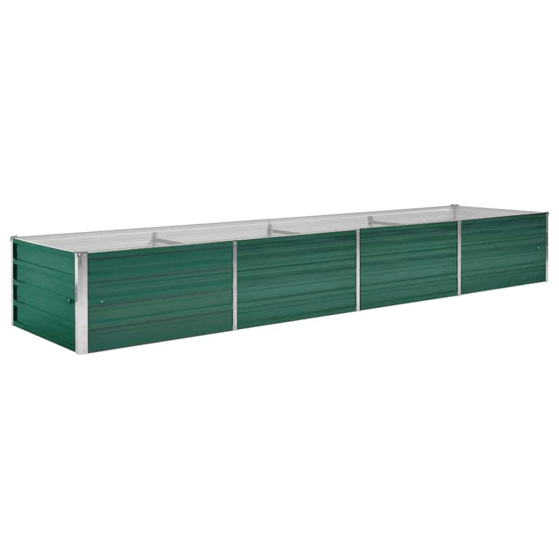 vidaXL zöld horganyzott acél kerti magaságyás 320 x 80 x 45 cm