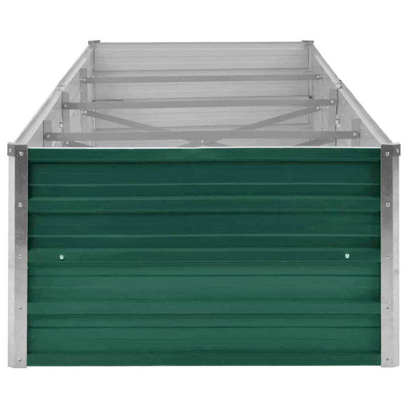 vidaXL zöld horganyzott acél kerti magaságyás 320 x 80 x 45 cm