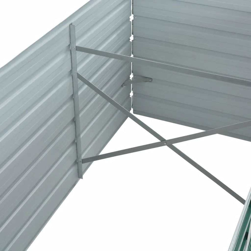 vidaXL zöld horganyzott acél kerti magaságyás 320 x 80 x 45 cm