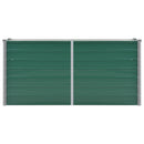 vidaXL zöld horganyzott acél kerti magaságyás 160 x 40 x 77 cm