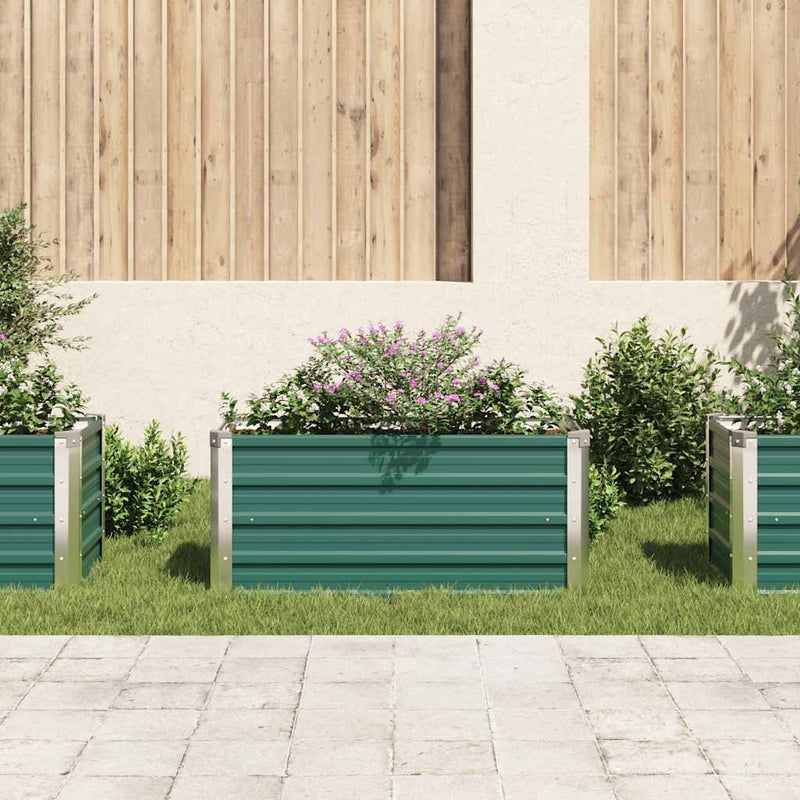 vidaXL zöld horganyzott acél kerti magaságyás 100 x 40 x 45 cm