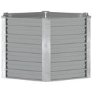 vidaXL szürke horganyzott acél kerti magaságyás 129 x 129 x 77 cm