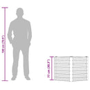 vidaXL szürke horganyzott acél kerti magaságyás 129 x 129 x 77 cm