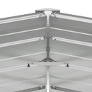 vidaXL zöld horganyzott acél kerti magaságyás 129 x 129 x 77 cm