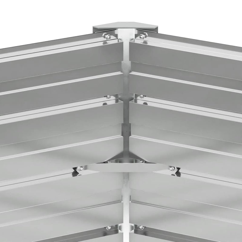 vidaXL zöld horganyzott acél kerti magaságyás 129 x 129 x 77 cm