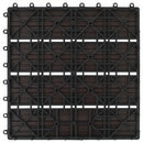 vidaXL 11 db (1 m2) sötétbarna WPC teraszburkoló lap 30 x 30 cm
