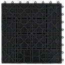 vidaXL Faszegély járólap 11 pcs Fekete 30 x 30 cm WPC