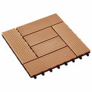vidaXL Faszegély járólap 11 pcs Tíkfa 30 x 30 cm WPC