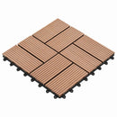 vidaXL Faszegély járólap 11 pcs Barna 30 x 30 cm WPC